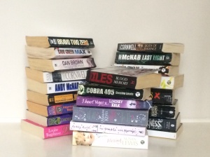 Just a small selection of the books I'll be clearing out of my house